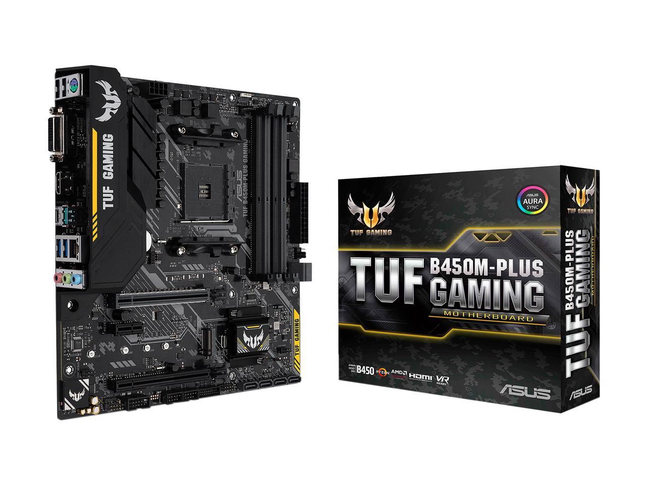 Asus Tuf B450M-Plus Gaming Am4 Amd B450 Sata 6Gb/S Micro Atx Amd Motherboard