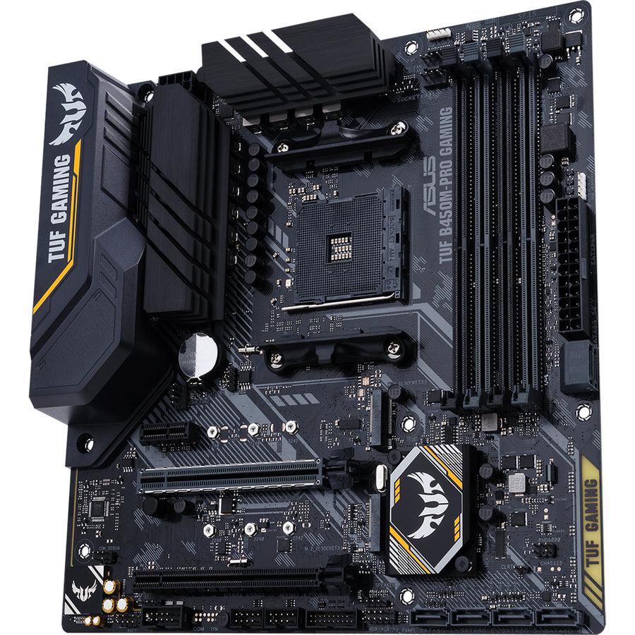 Asus Tuf B450M-Pro Gaming Amd Ryzen 3 Am4 Ddr4, Hdmi, Dual M.2, Usb 3.1 Gen 2 And Aura Sync Rgb Led Lighting Micro-Atx Motherboard