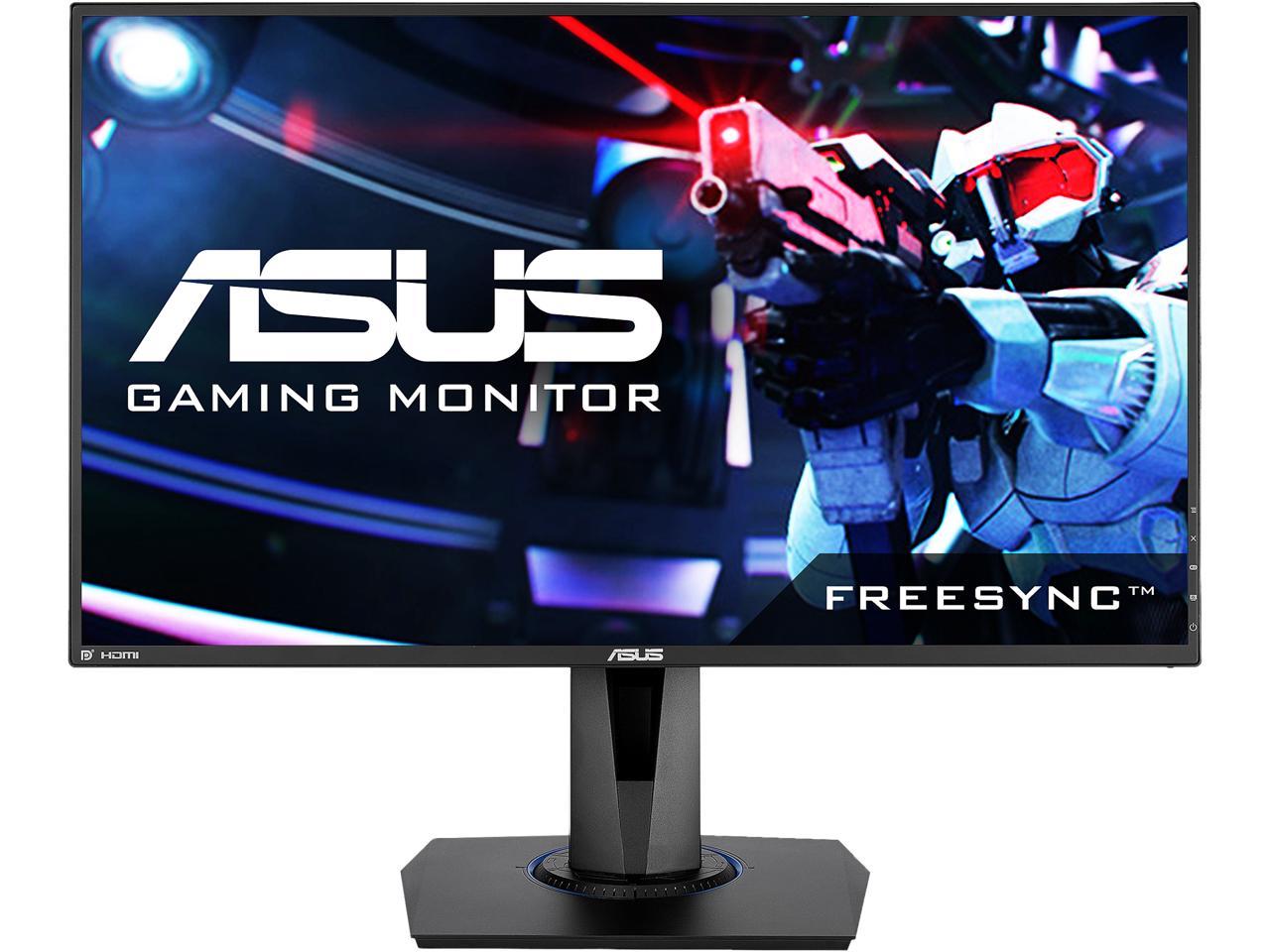Asus Vg275Q 27 Inch Widescreen 100,000,000:1 1Ms Vga/2Hdmi/Displayport Lcd Monitor W/ Speakers (Black)