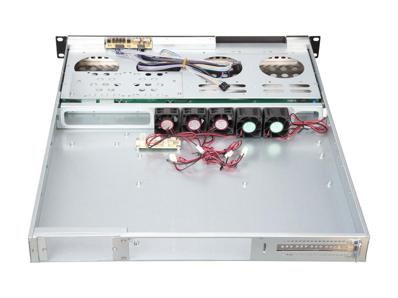 Athena Power Rm-1U1043Ha Black 1.0Mm Sgcc 1U Rackmount Server Case, Single Flex Atx