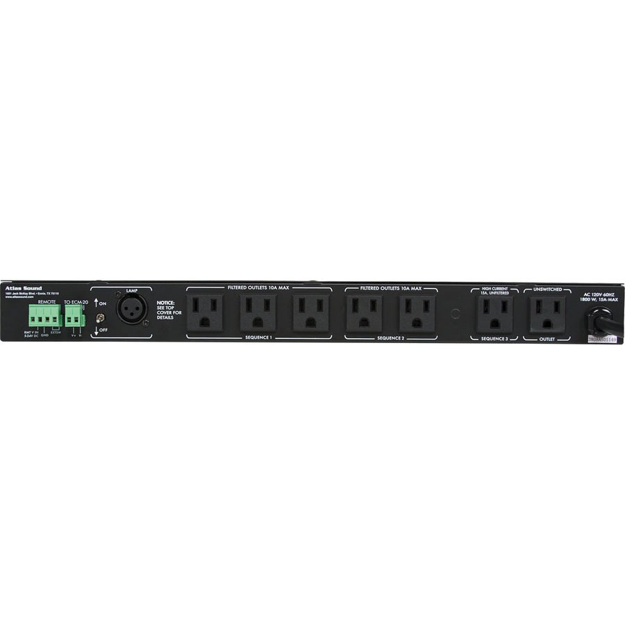 AtlasIED 15A Power Sequencer and Conditioner ECS-3