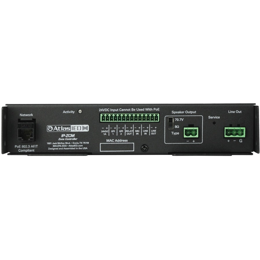 AtlasIED PoE+ IP to Analog Gateway (Zone Controller) IP-ZCM