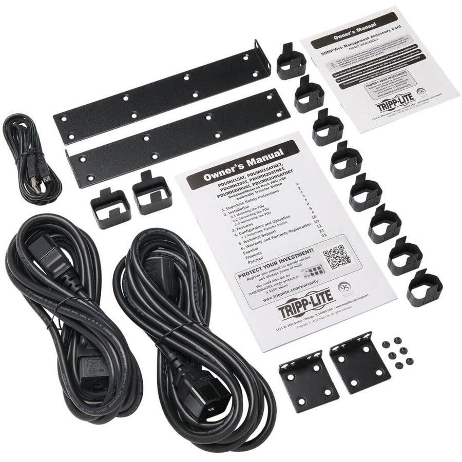 Automatic Transfer Switch PDU 3.8kW - Single-Phase Metered Power Distribution | Tripp Lite PDUMH20HVAT