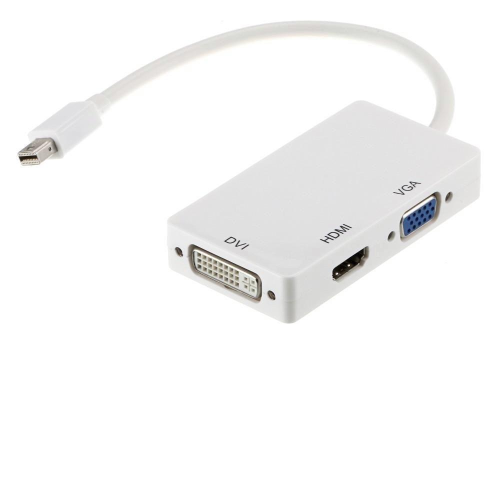 Axiom Mini Displayport Vga + Hdmi + Dvi White