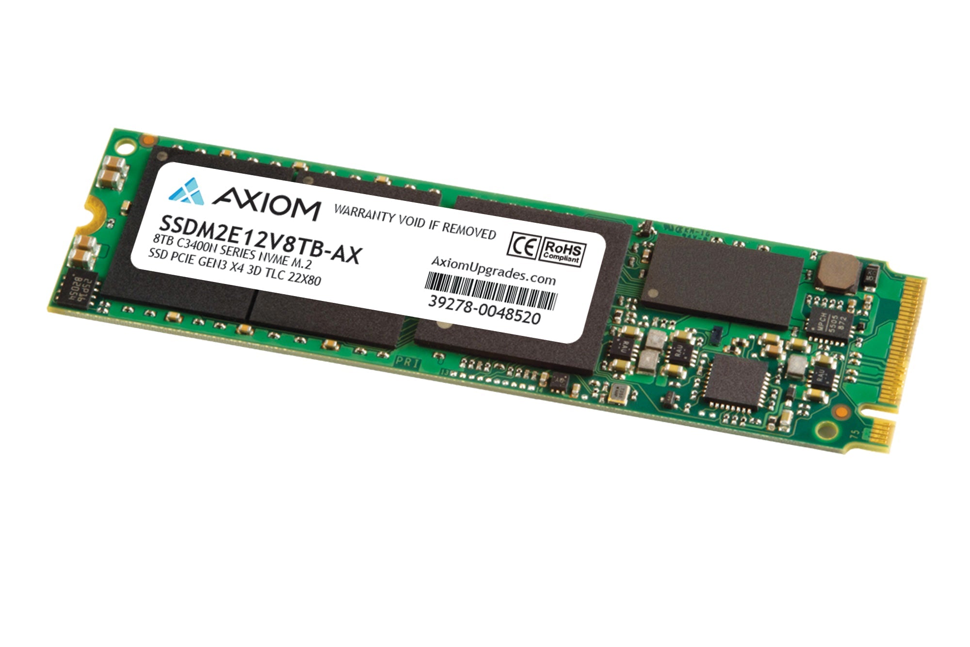 Axiom Ssdm2E12V8Tb-Ax Internal Solid State Drive M.2 8000 Gb Pci Express 3.0 3D Tlc Nand Nvme