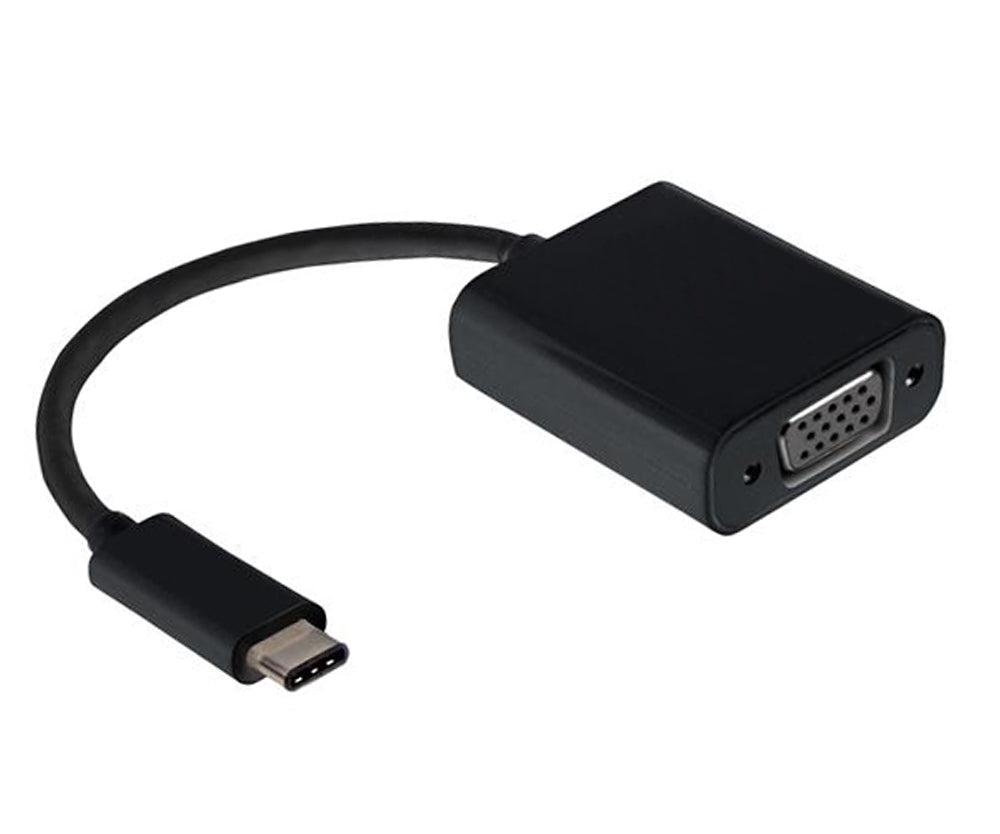 Axiom Usbcmvgaf-Ax Video Cable Adapter Usb Type-C Vga (D-Sub) Black