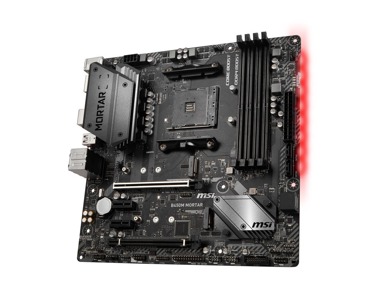 B450M Mortar Am4 Amd B450 Sata 6Gb/S Usb 3.1 Hdmi Amd Motherboard