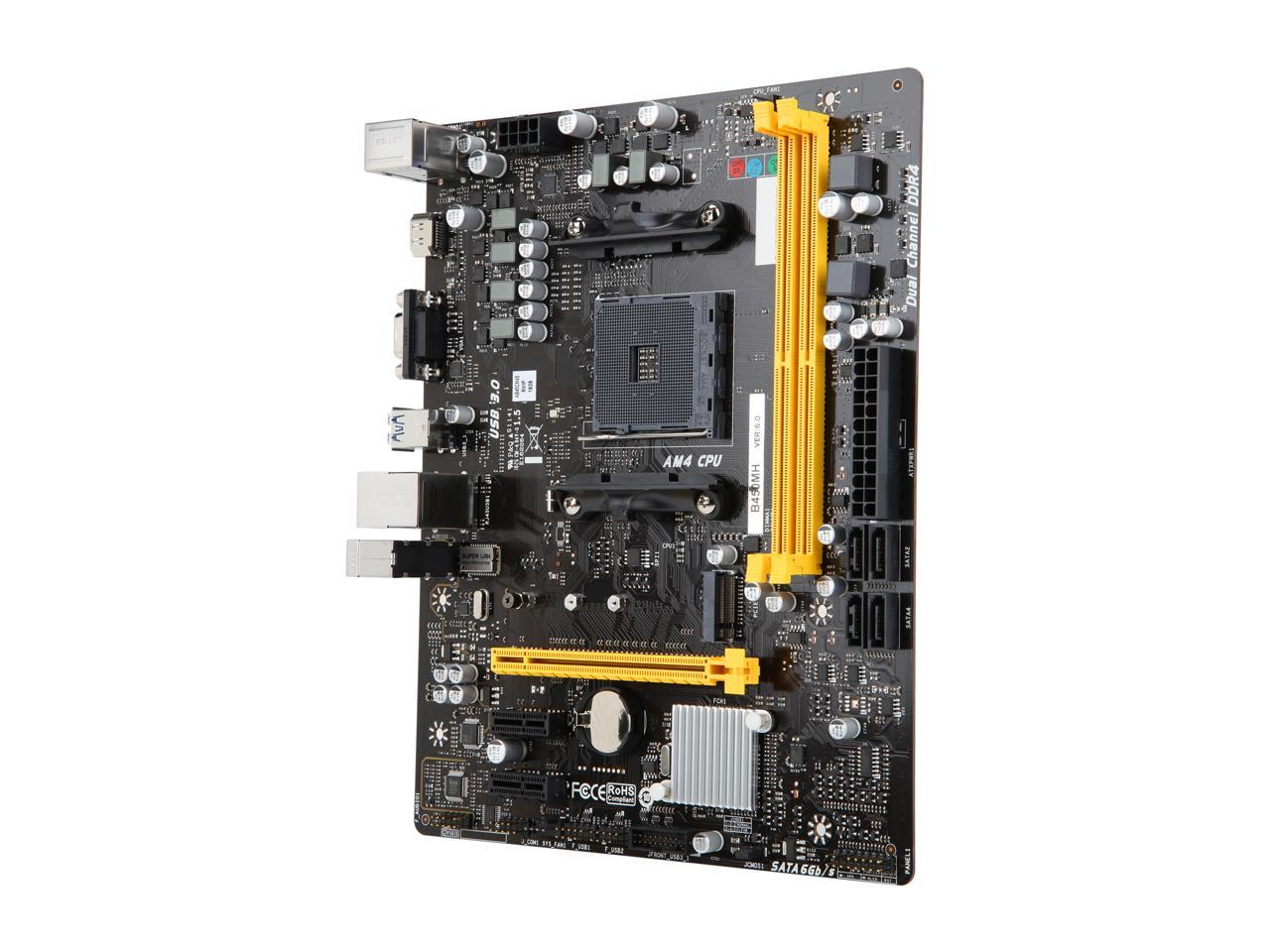 Biostar B450Mh Am4 Amd B450 Sata 6Gb/S Micro Atx Amd Motherboard