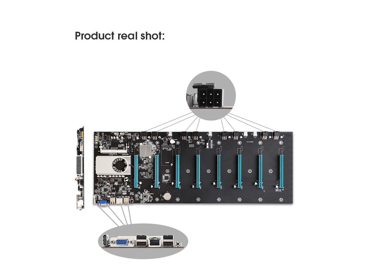 Btc-S37 Miner Motherboard Cpu Set 8 Video Card Slot Ddr3 Memory Integrated Vga Low Power Consumption Exquisite Better Than X99