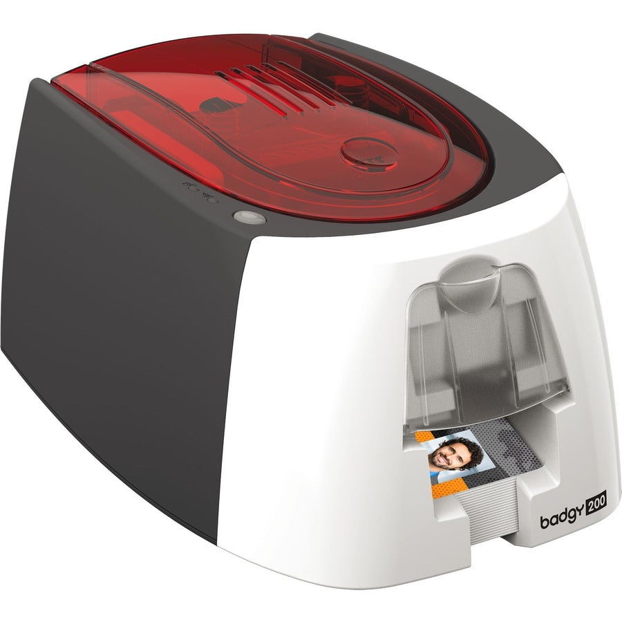 Badgy 200 ID Printer - Single-Sided Plastic Card Printer 300 DPI Desktop | Tecisoft B22U0000RS