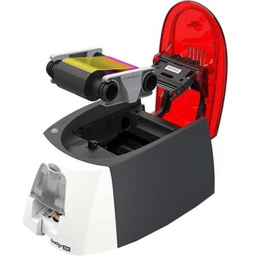 Badgy 200 ID Printer - Single-Sided Plastic Card Printer 300 DPI Desktop | Tecisoft B22U0000RS