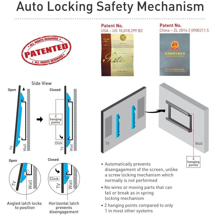 Barkan Wall Mount for TV, Flat Panel Display, Curved Screen Display - Black TVA31