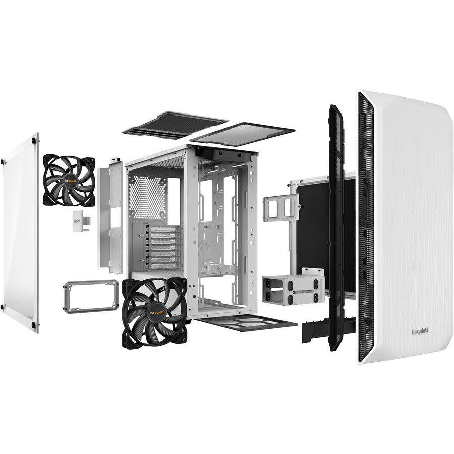 Be Quiet! Bgw35 Pure Base 500 Window White, Atx, Midi Tower Computer Case, Tempered Glass Window, Two Preinstalled Fans