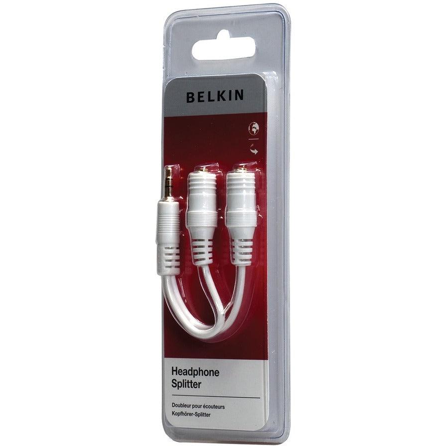 Belkin 1 X 3.5Mm Mail/2 X 3.5Mm Femail Audio Cable White