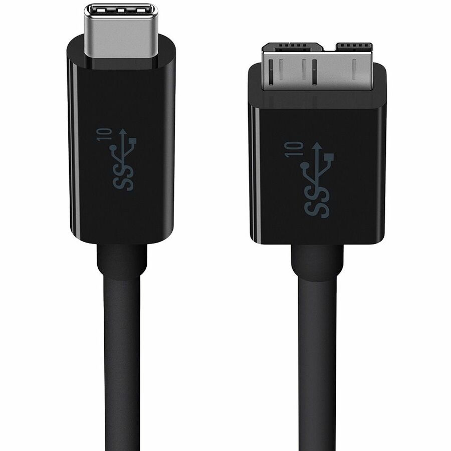 Belkin 1M, Usb3.1-C/Usb3.1 Micro-B Usb Cable Usb 3.2 Gen 2 (3.1 Gen 2) Usb C Micro-Usb B Black