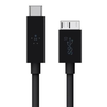 Belkin 1M, Usb3.1-C/Usb3.1 Micro-B Usb Cable Usb 3.2 Gen 2 (3.1 Gen 2) Usb C Micro-Usb B Black