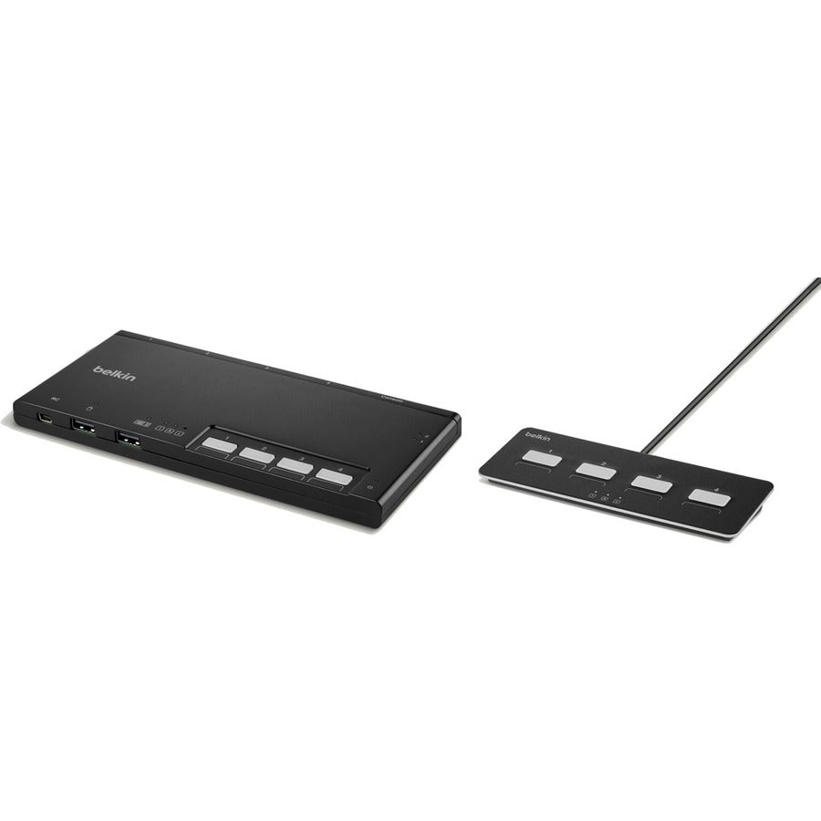 Belkin 4-Port Dual Head DP Modular Secure KVM Switch PP4.0 - NIAP Compliant | Belkin F1DN204MOD-PP-4
