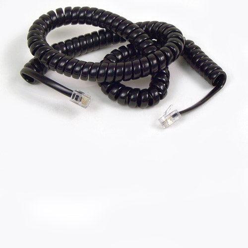 Belkin Coiled Telephone Handset Cord, 12 Feet (3.7M), Black 145.7" (3.7 M)