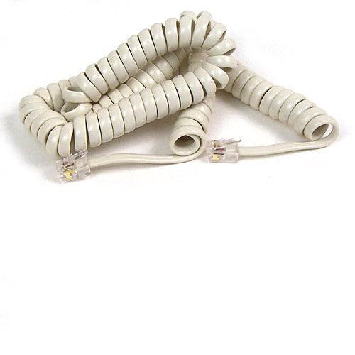 Belkin Coiled Telephone Handset Cord, 12 Feet (3.7M), Ivory 145.7" (3.7 M)