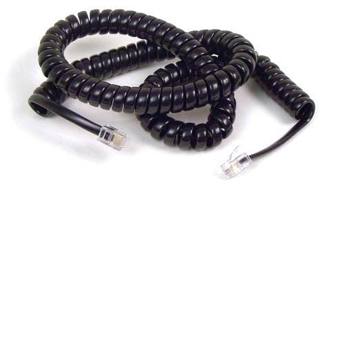 Belkin Coiled Telephone Handset Cord, 25 Feet (7.6M), Black 299.2" (7.6 M)