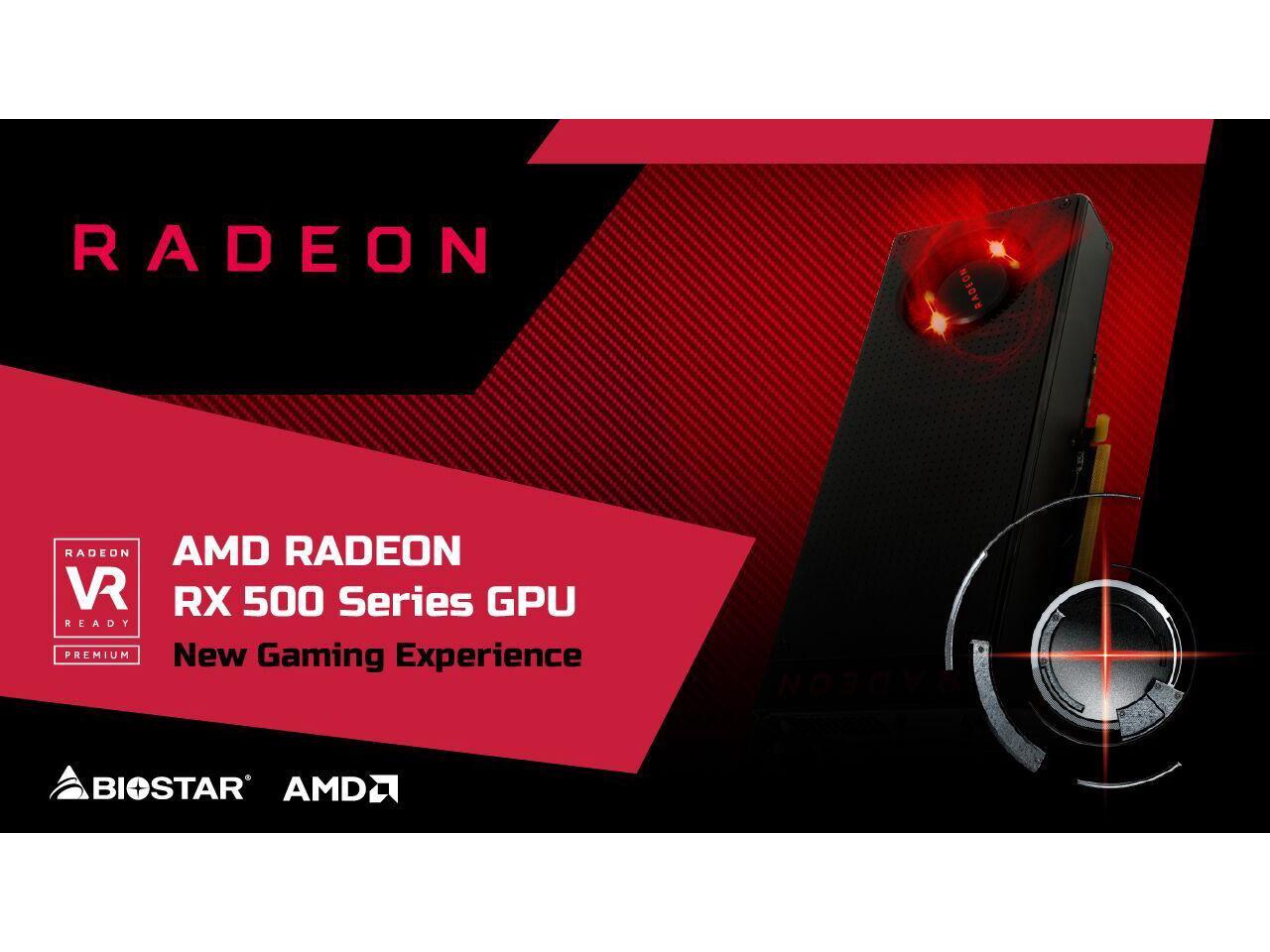 Biostar Gaming Radeon Rx 550 4Gb Gddr5 128-Bit Directx 12 Pci Express 3.0 Dvi-D Dual Link, Hdmi, Displayport