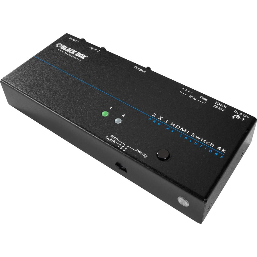 Black Box 4K HDMI Switch - 2 x 1 VSW-HDMI2X1-4K