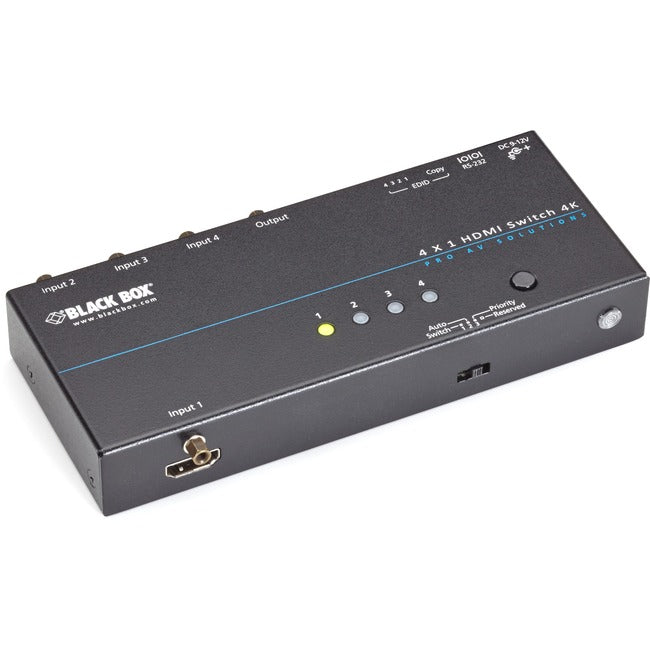 Black Box 4K HDMI Switch - 4 x 1 VSW-HDMI4X1-4K