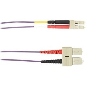 Black Box Colored Fiber OM1 62.5/125 Multimode Fiber Optic Patch Cable - OFNR PVC FOCMR62-030M-SCLC-VT