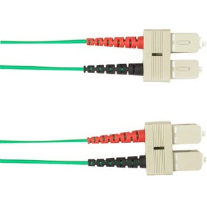 Black Box Colored Fiber OM3 50/125 Multimode Fiber Optic Patch Cable-OFNP Plenum FOCMP10-003M-SCSC-GN
