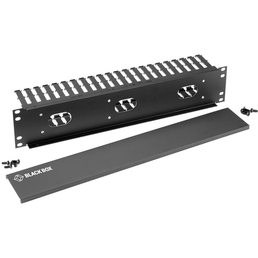Black Box Horizontal IT Rackmount Cable Manager - 2U, 19 RMT102A-R4