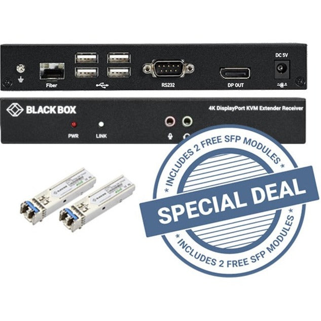 Black Box KVXLCDPF-100 KVM Console/Extender KVXLCDPF-100-SFPBUN1