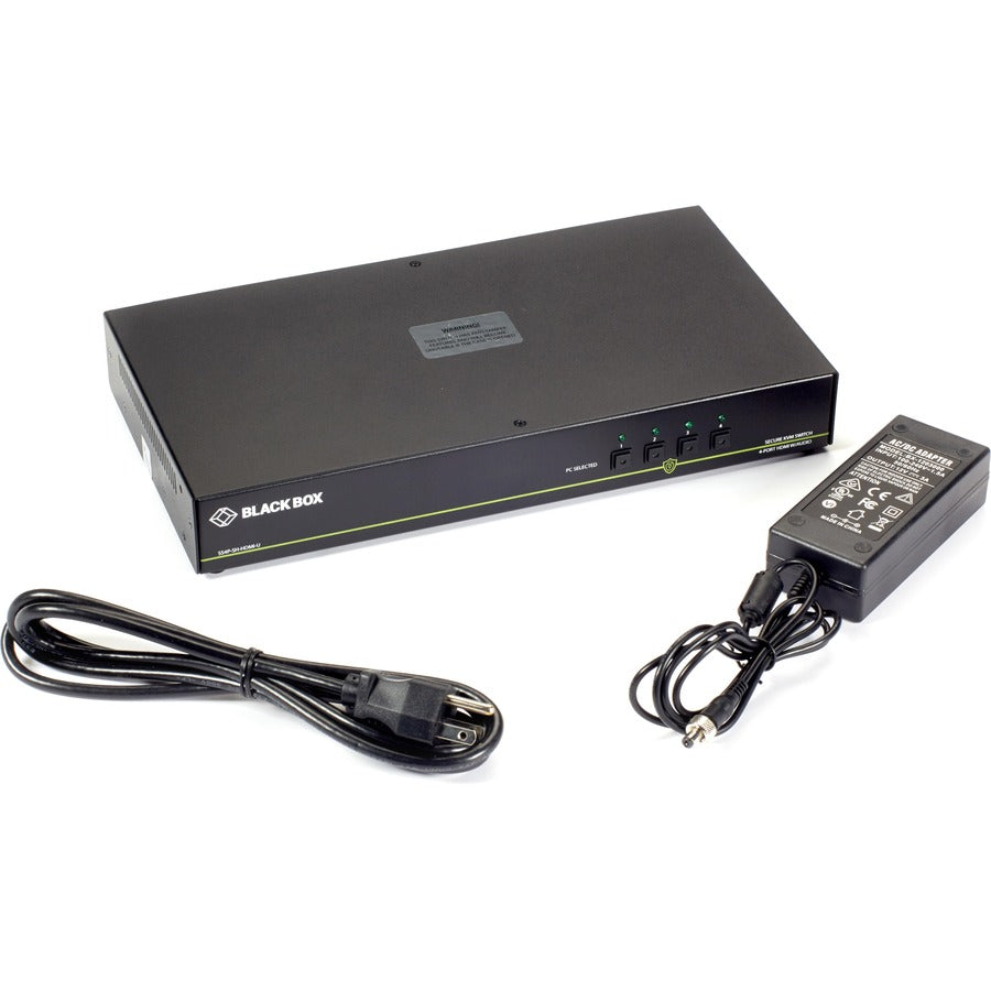 Black Box NIAP 3.0 Secure 4-Port Single-Head HDMI KVM Switch SS4P-SH-HDMI-U