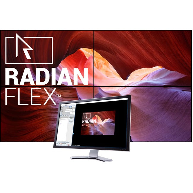 Black Box Radian Flex Video Wall Layout + 1 Year Double Diamond Warranty (Standard) - Upgrade License - 1 License - TAA Compliant VW-FLEX-XV