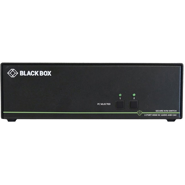 Black Box Secure NIAP 3.0 KVM Switch - Dual-Head, HDMI, CAC, 4K, 2-Port SS2P-DH-HDMI-UCAC