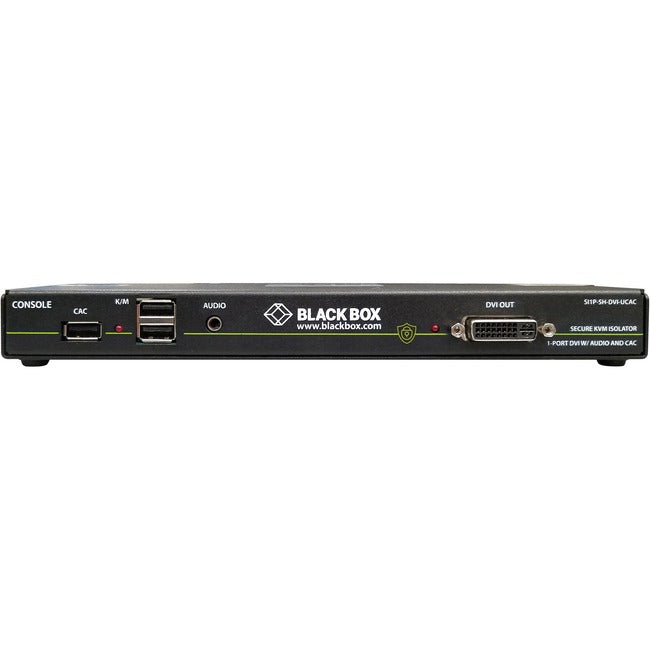 Black Box Secure NIAP 3.0 Single-Head DVI-I USB KVM Defender with CAC SI1P-SH-DVI-UCAC