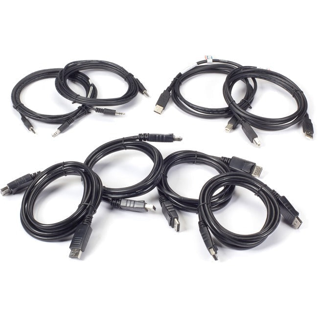 Black Box Secure Secure KVM Dual-Head DisplayPort Cable Kit - 10-ft. SKVMCBL-DHDP-10