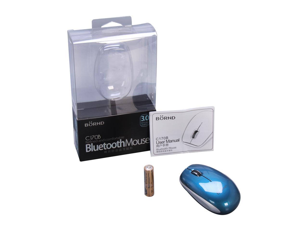 Bornd C170B Wireless Bluetooth 3.0 Optical Mouse (Blue)