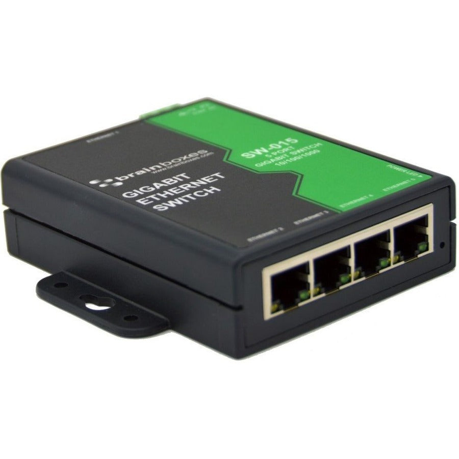 Brainboxes Compact 5 Port Gigabit Ethernet Switch DIN Rail Mountable SW-015