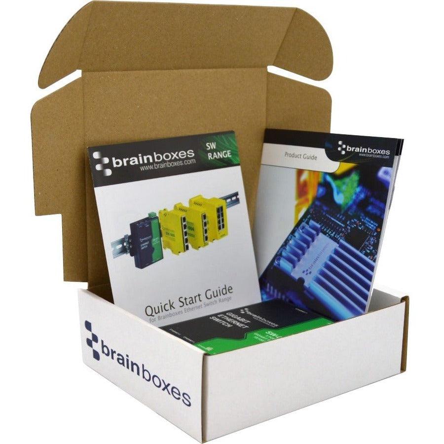 Brainboxes Compact 5 Port Gigabit Ethernet Switch DIN Rail Mountable SW-015