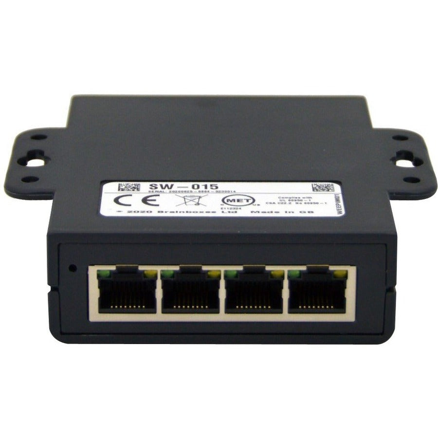 Brainboxes Compact 5 Port Gigabit Ethernet Switch DIN Rail Mountable SW-015