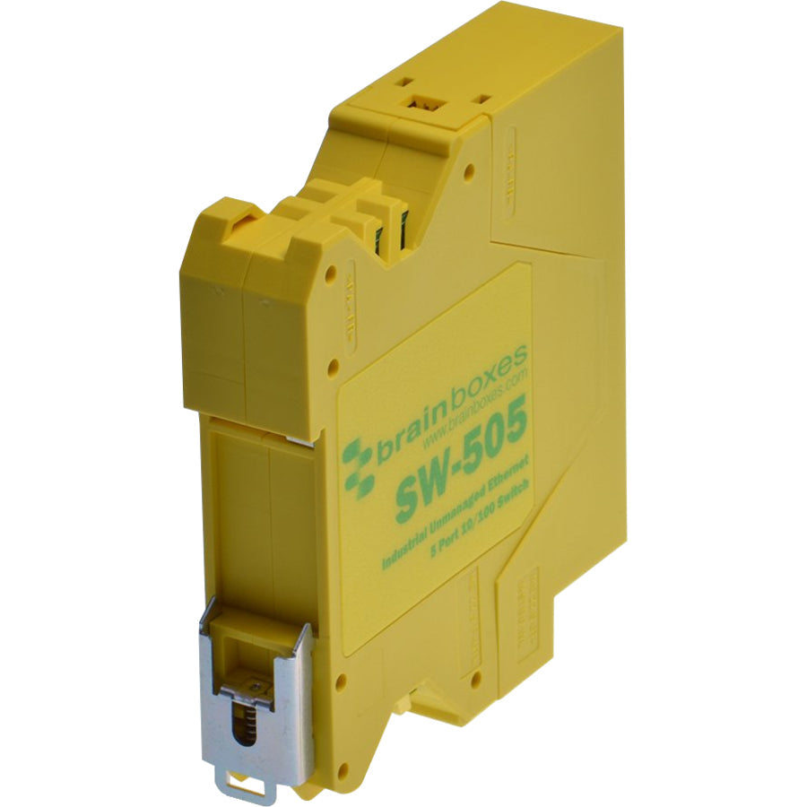 Brainboxes Industrial Compact Ethernet 5 Port Switch DIN Rail Mountable SW-505
