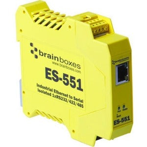 Brainboxes Isolated Industrial Ethernet To Serial 1Xrs232/422/485