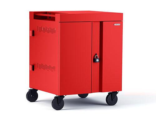 Bretford Cube Cart Portable Device Management Cart Red