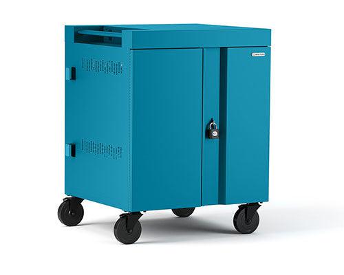 Bretford Cube Cart Portable Device Management Cart Turquoise