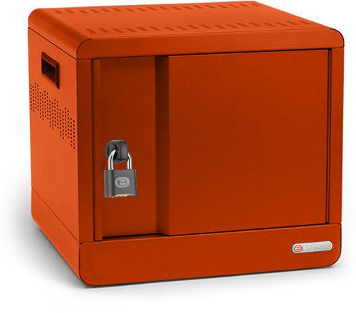 Bretford Cube Micro Station Portable Device Management Cabinet Orange