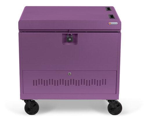 Bretford Cube Toploader Portable Device Management Cart Purple