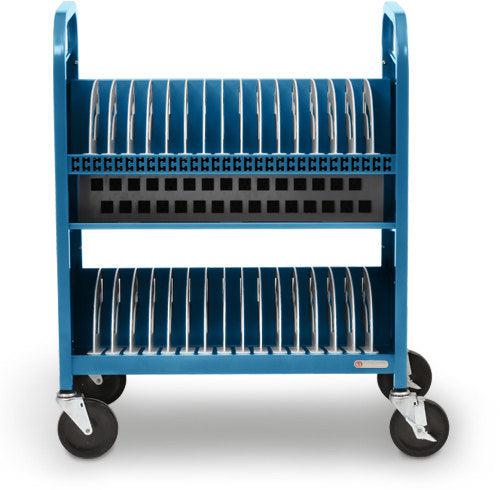 Bretford Cube Transport Cart Portable Device Management Cart Blue