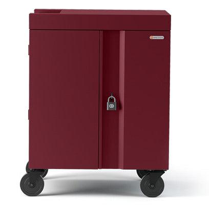 Bretford Cube Cart Portable Device Management Cart Maroon