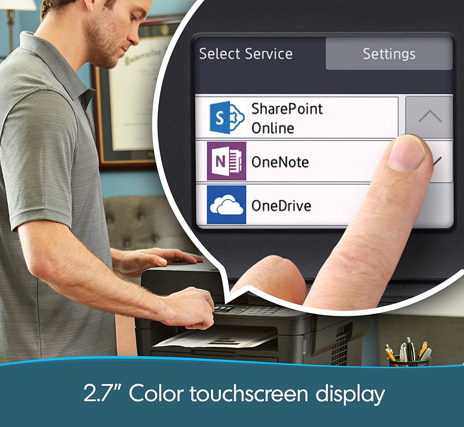 Brother Mfcl2750Dw Wireless Monochrome Printer With Scanner, Copier & Fax, Black