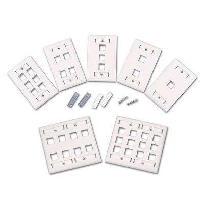 C2G 1-Port Multimedia Keystone Wall Plate - White